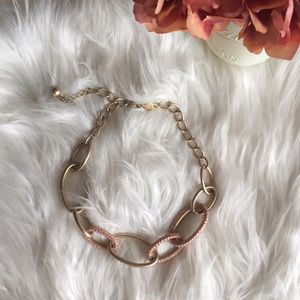 Pink/gold necklace